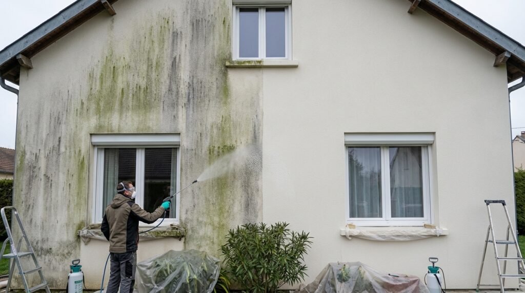 Nettoyer un crépi extérieur : les produits efficaces et ceux à éviter absolument